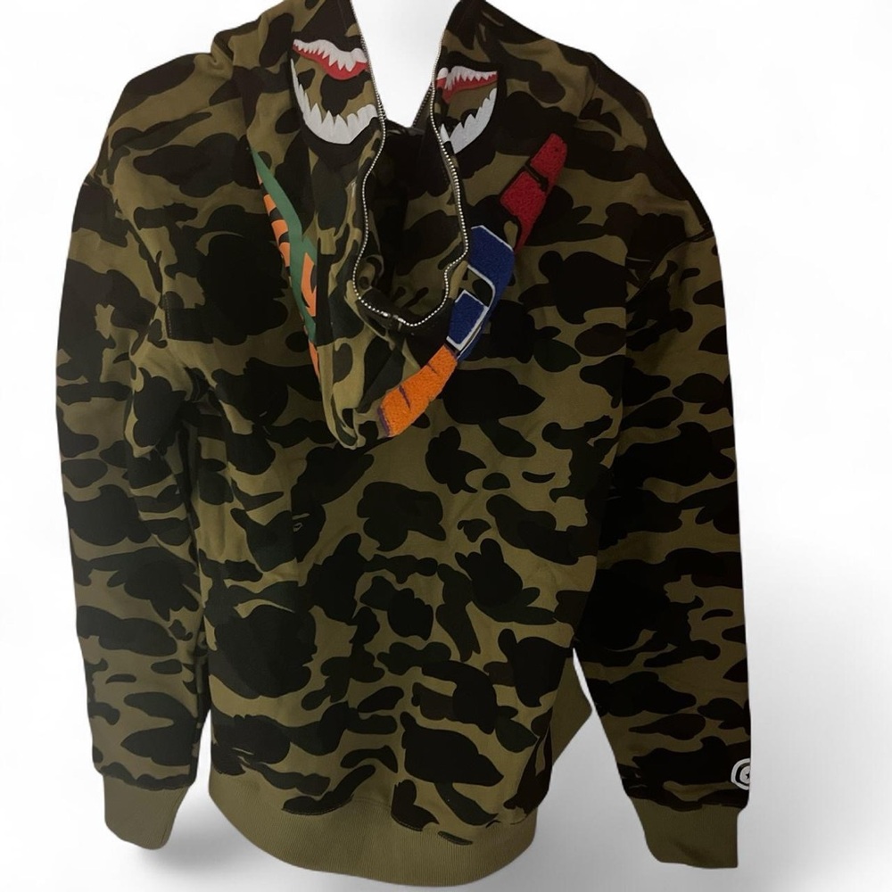 BAPE camo shark hoodie